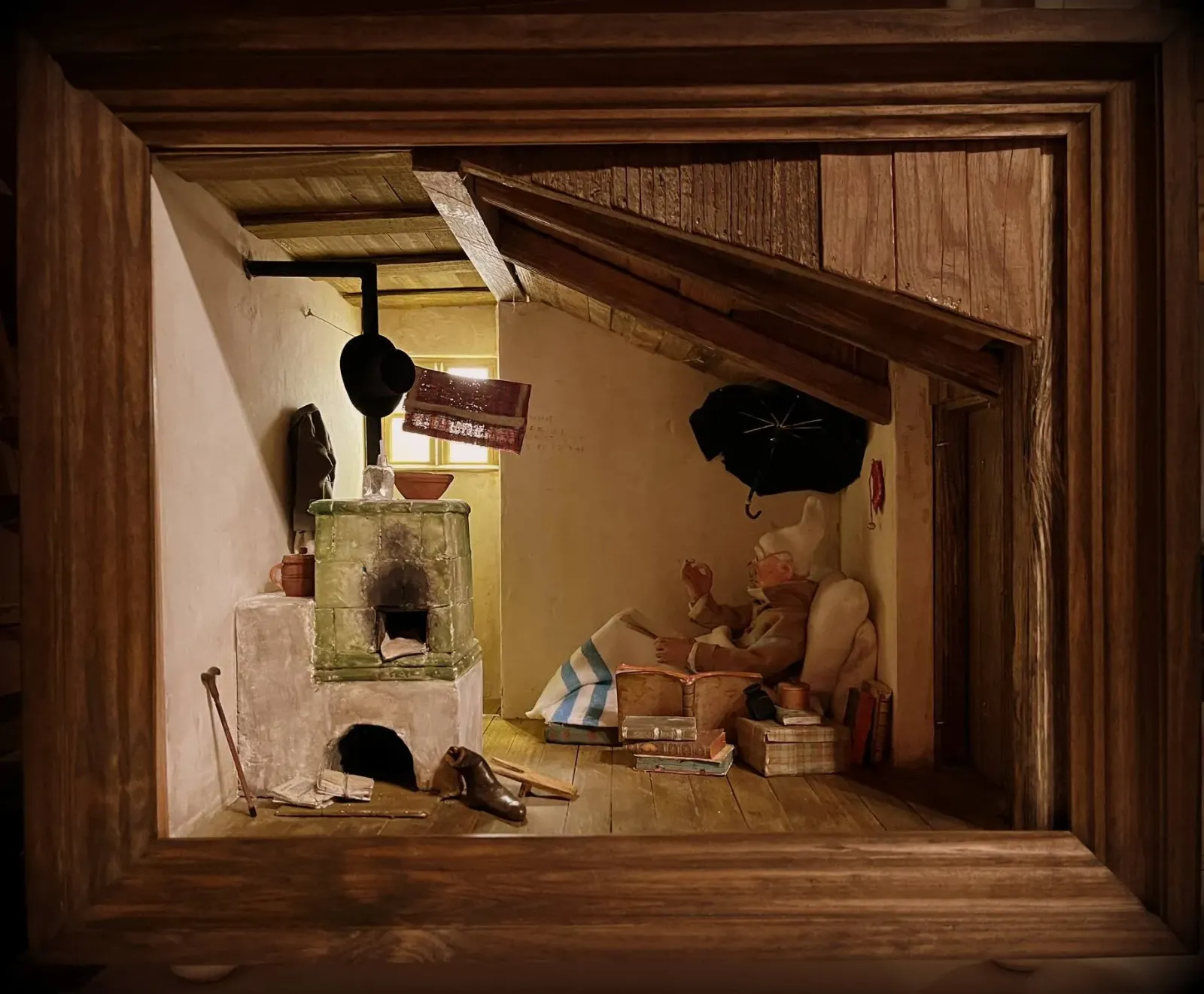Der arme Poet von Spitzweg in Miniatur