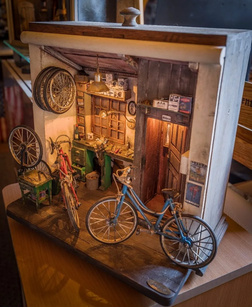 Fahrradwerkstatt in der Schublade